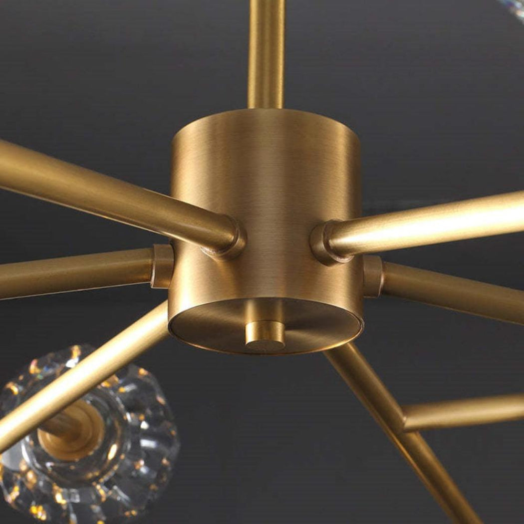 Lumera 24″ Clear & Smoke Crystal Round Chandelier