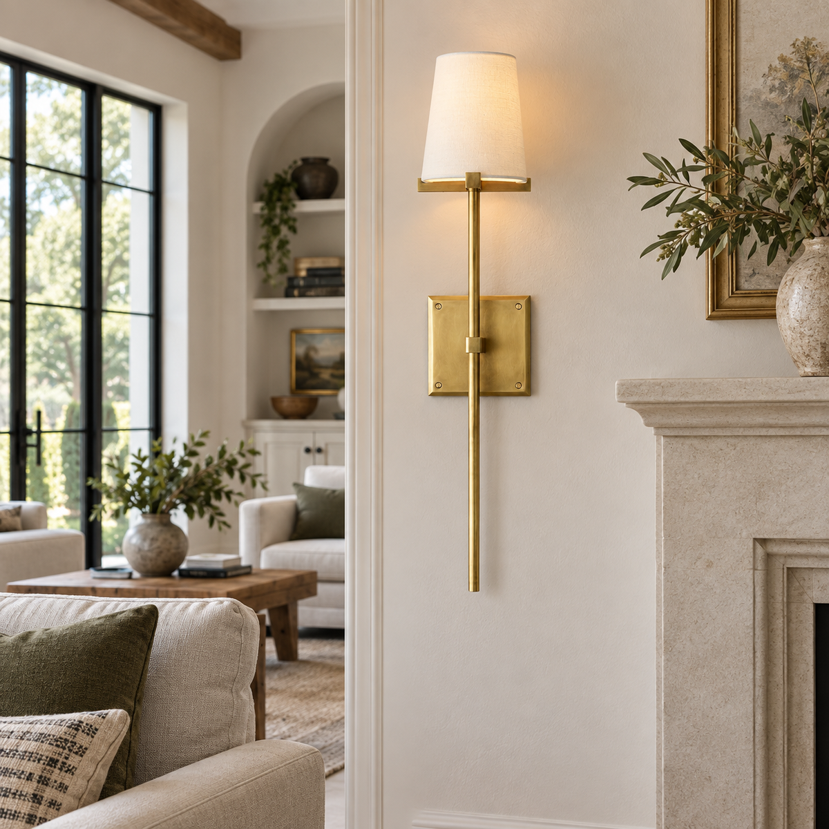 Torvella Fabric Shade Wall Sconce