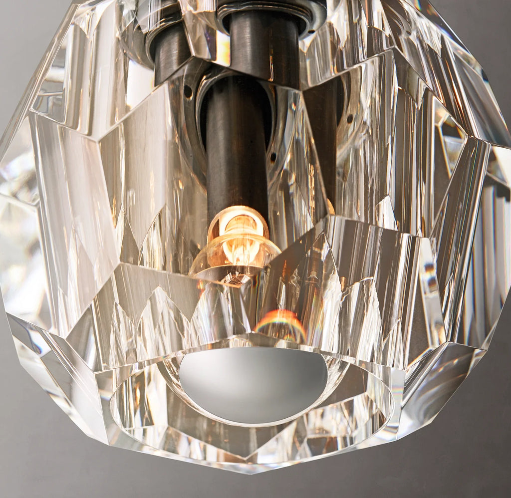 Lumera Smoke Crystal Flush Mount