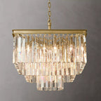 Odessa Multi-Tier K9 Crystal Square Chandelier
