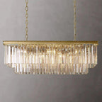 Odessa Two-Tier Glass Linear Chandelier