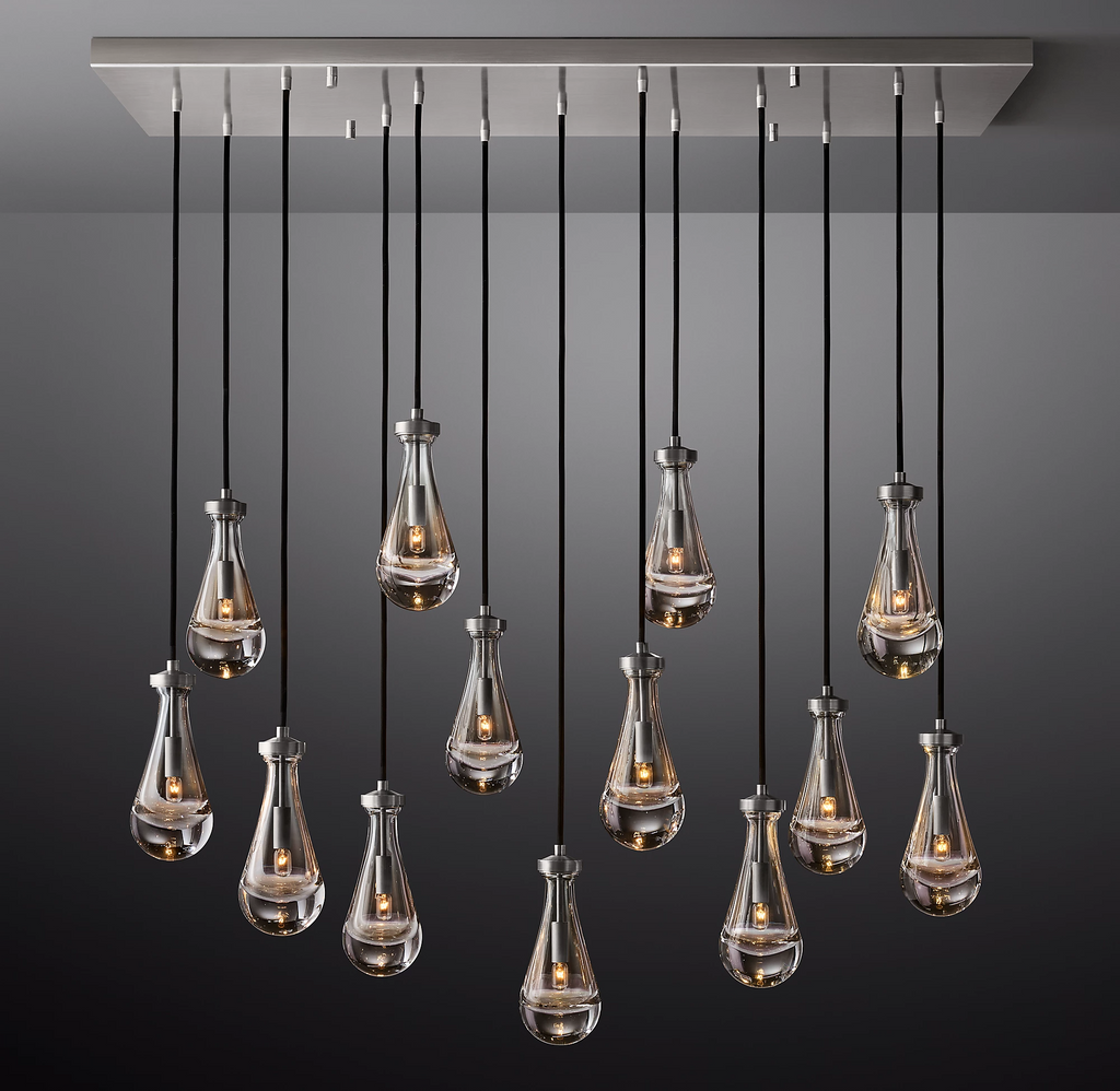 Elara 54″ Linear Hand-Blown Glass Chandelier