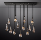 Elara 54″ Linear Hand-Blown Glass Chandelier
