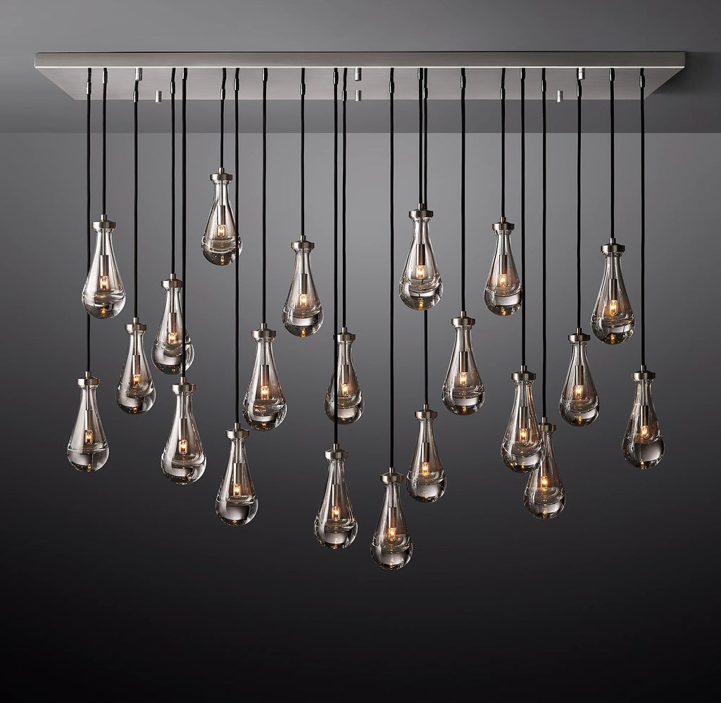Elara 72″ Linear Hand-Blown Glass Chandelier