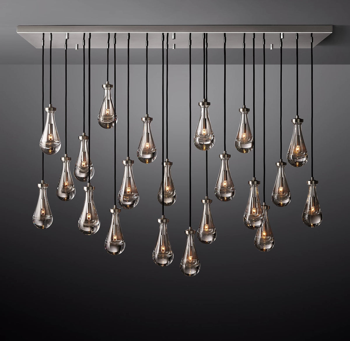 Elara 72″ Linear Hand-Blown Glass Chandelier