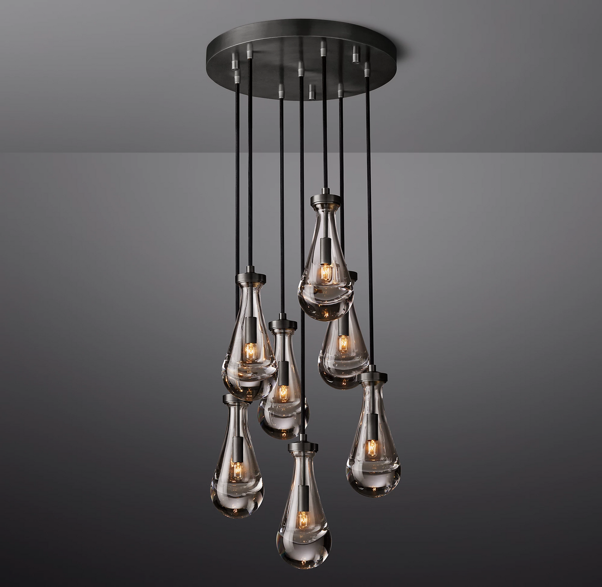 Elara Round Hand-Blown Glass Chandelier