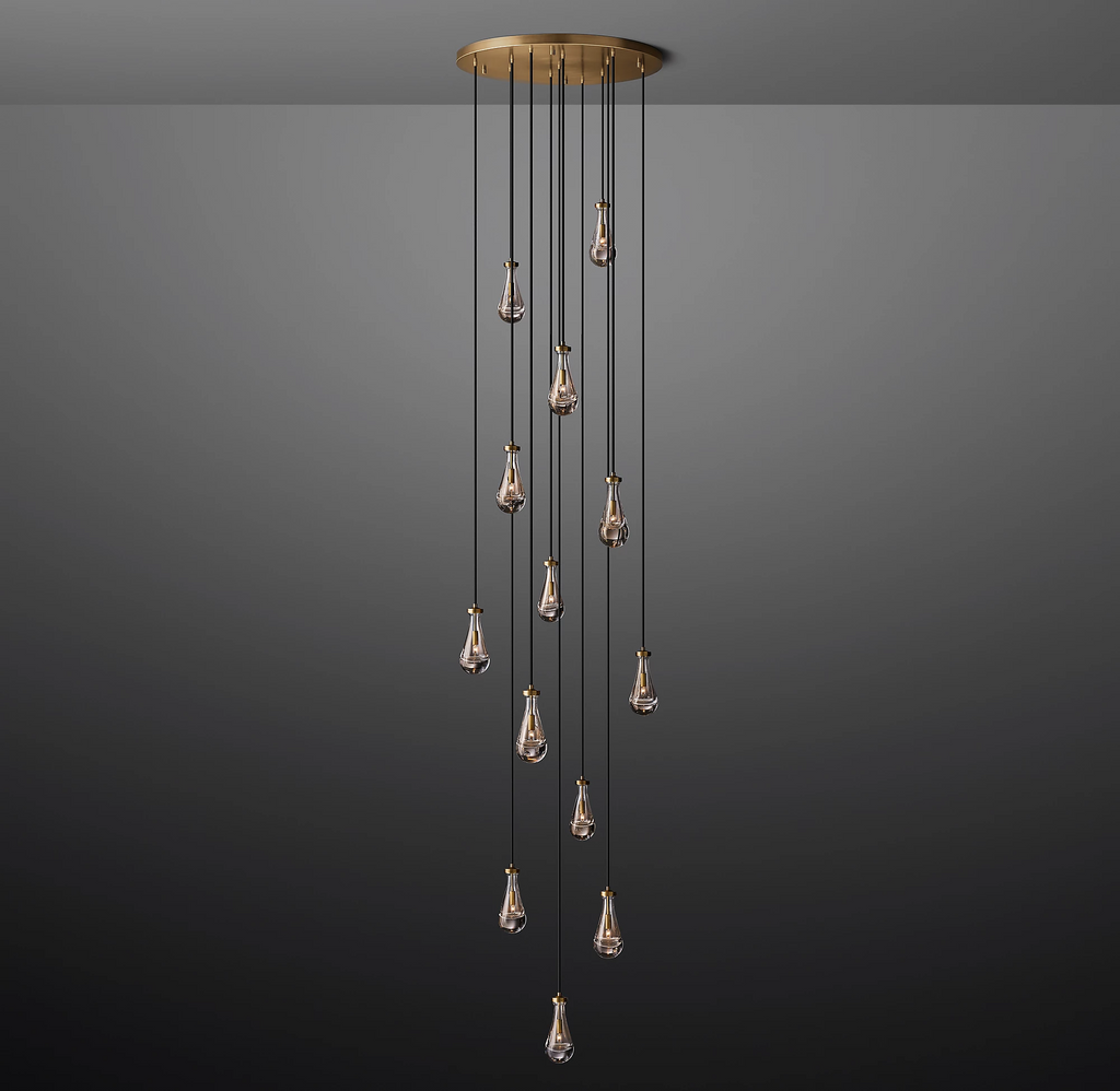 Elara Round Hand-Blown Glass Chandelier