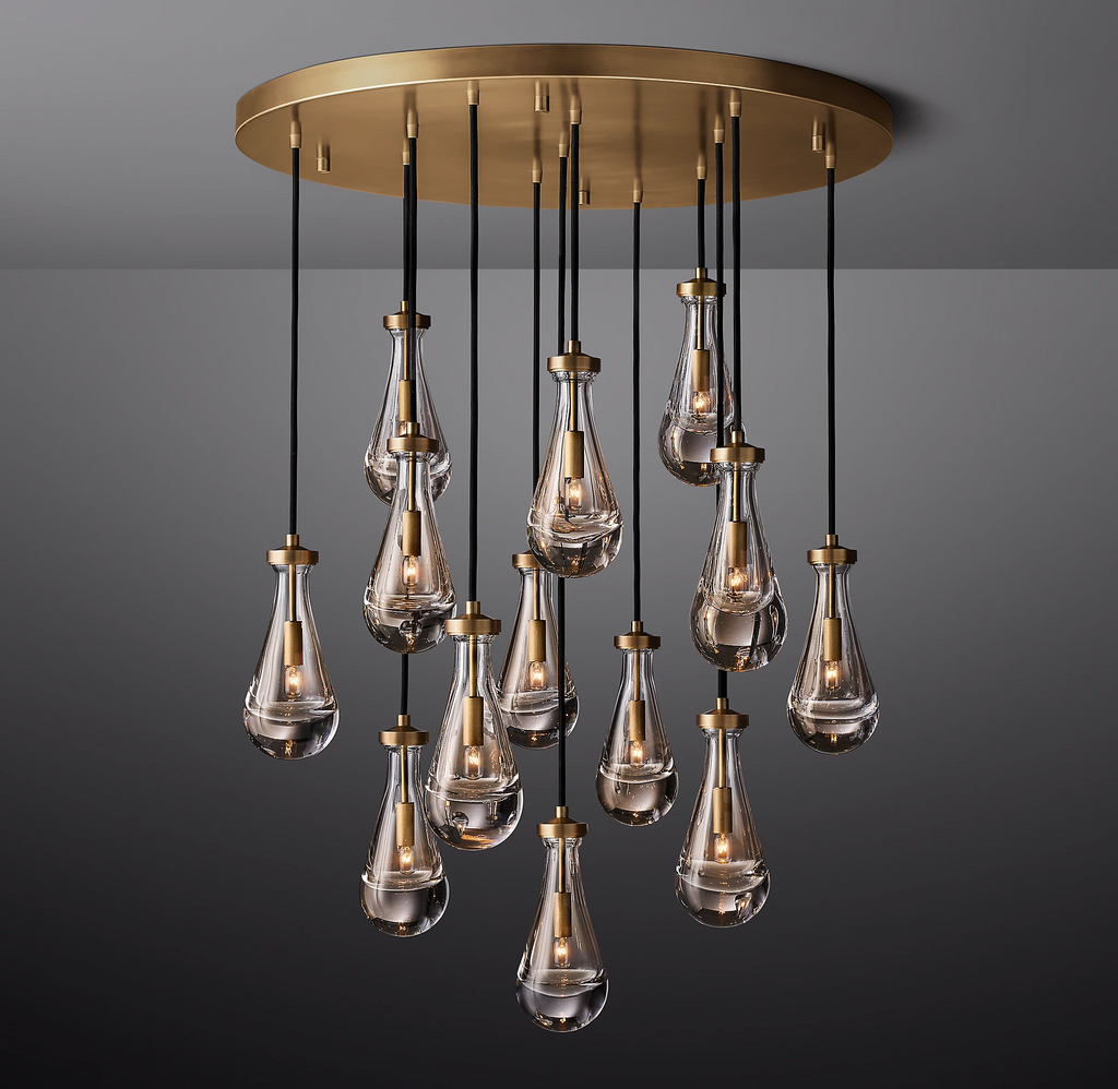 Elara Round Hand-Blown Glass Chandelier