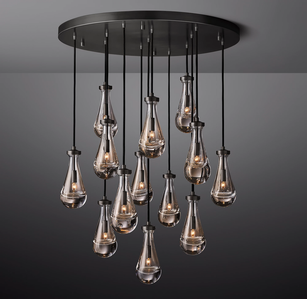 Elara Round Hand-Blown Glass Chandelier