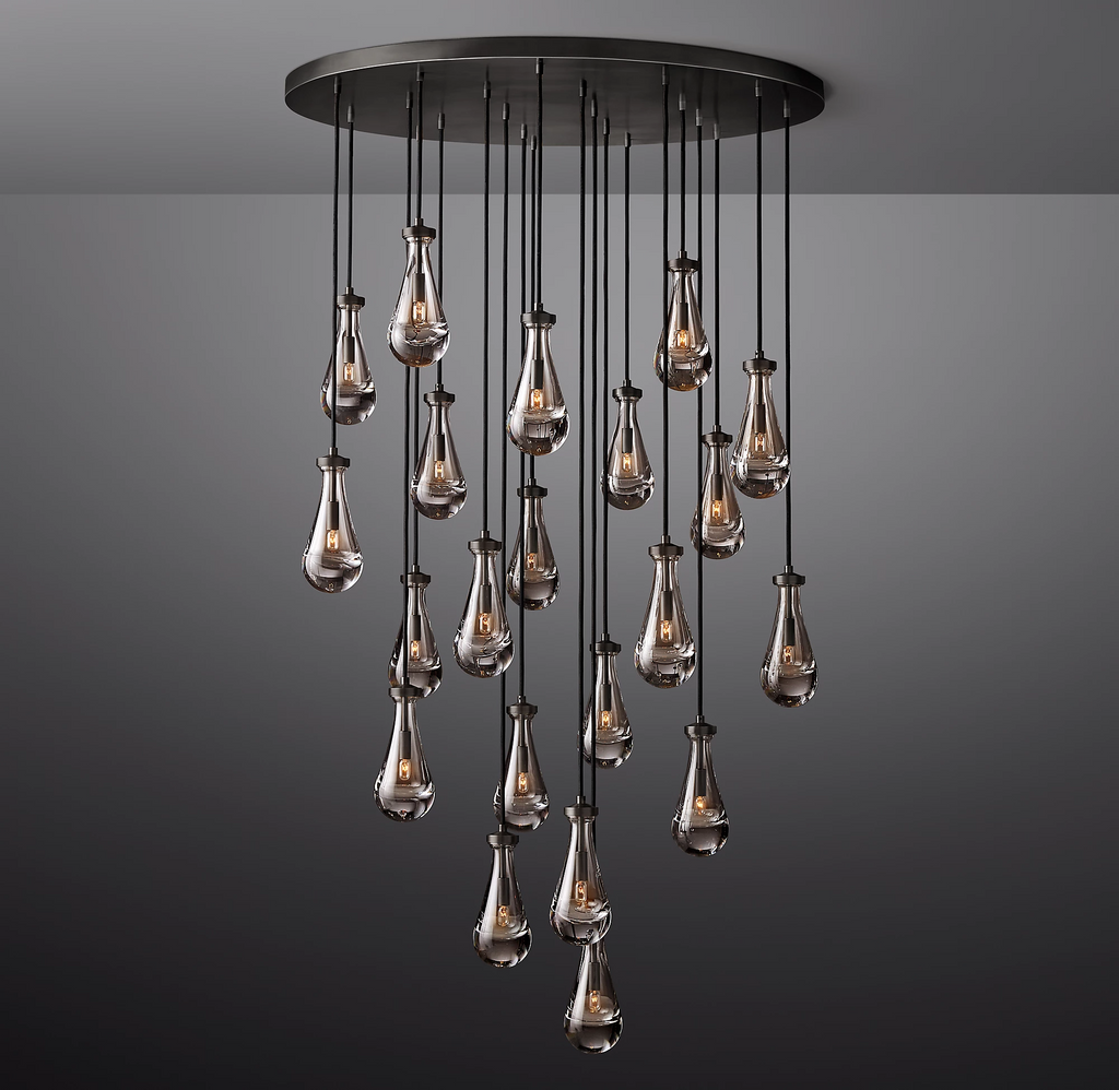 Elara Round Hand-Blown Glass Chandelier
