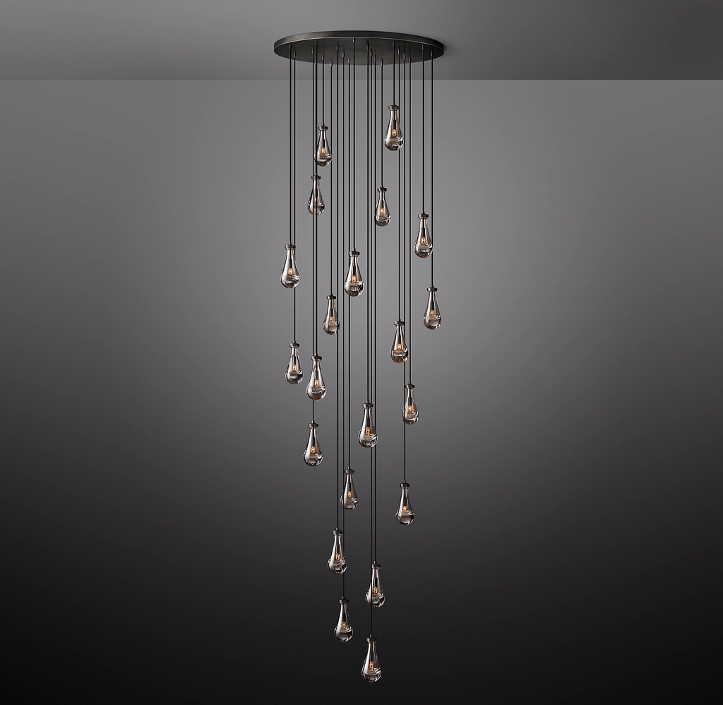 Elara Round Hand-Blown Glass Chandelier