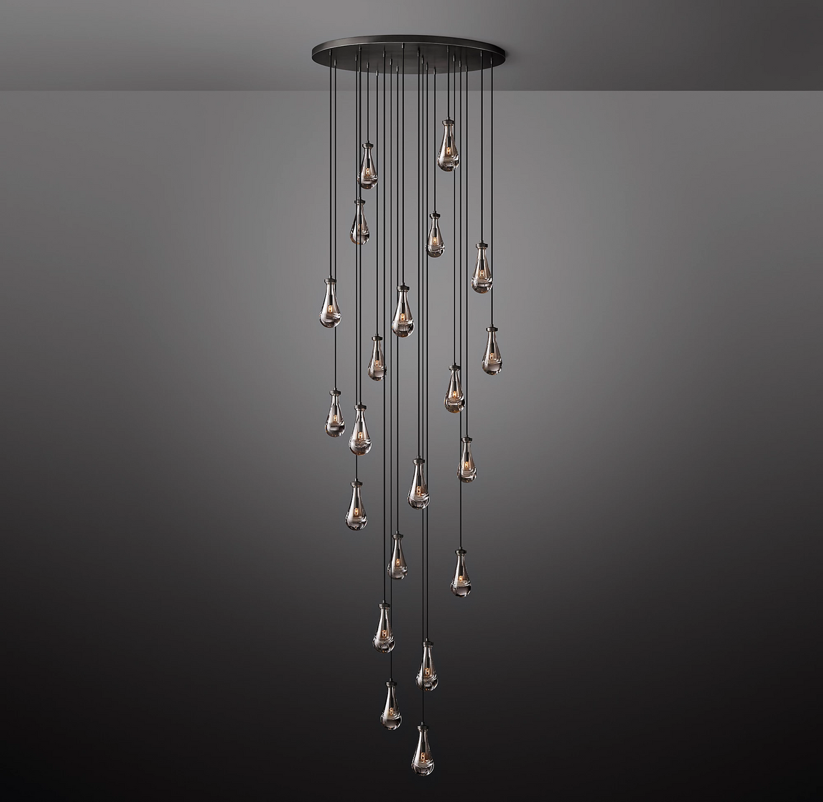 Elara Round Hand-Blown Glass Chandelier