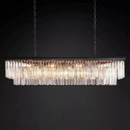 Odessa Two-Tier Glass Linear Chandelier