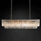 Odessa Two-Tier Glass Linear Chandelier