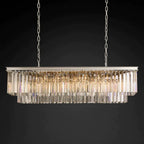 Odessa Two-Tier Glass Linear Chandelier