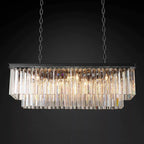 Odessa Two-Tier Glass Linear Chandelier