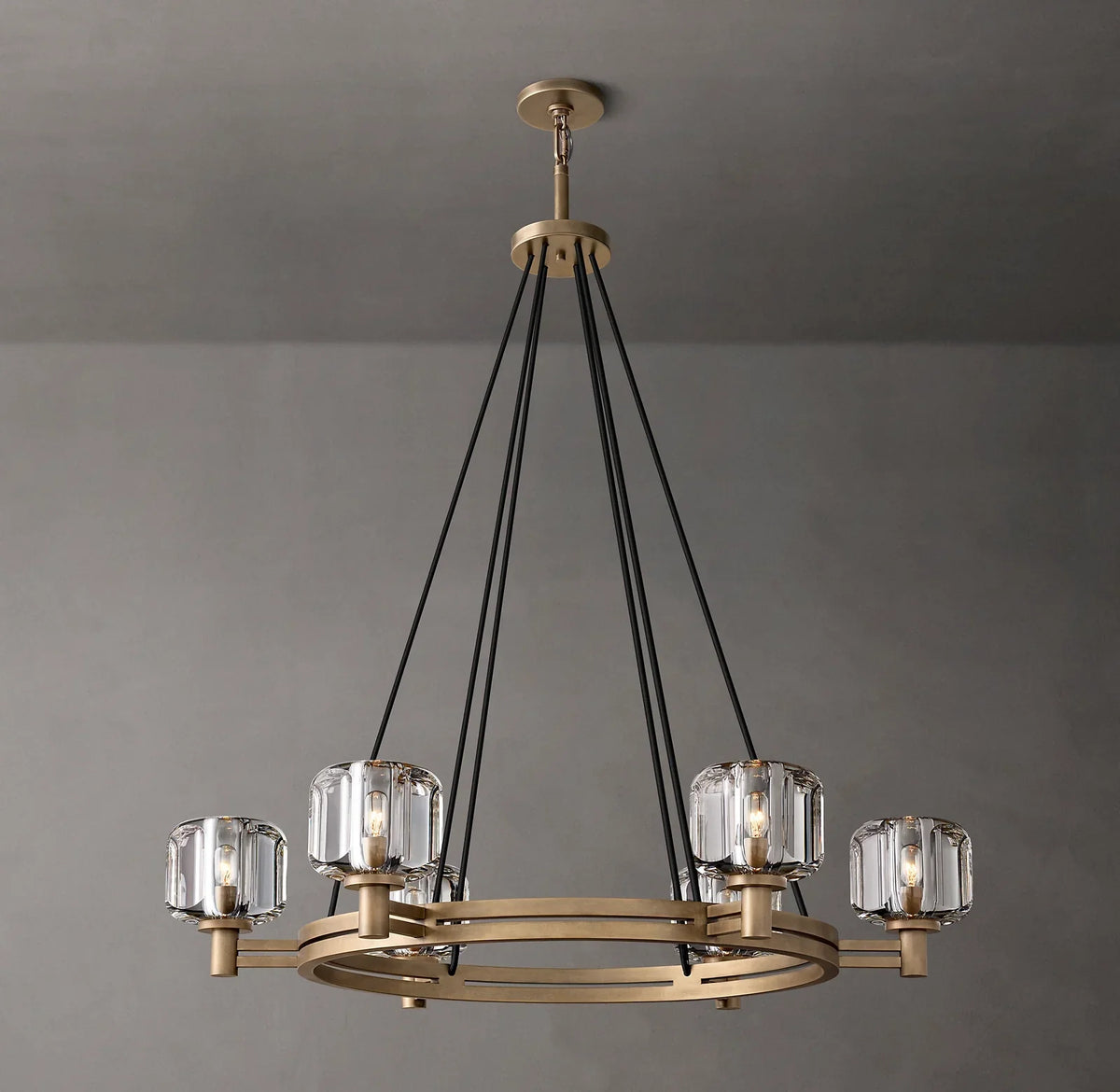Averion Round Glass Chandelier 24"/36"/48"/60"
