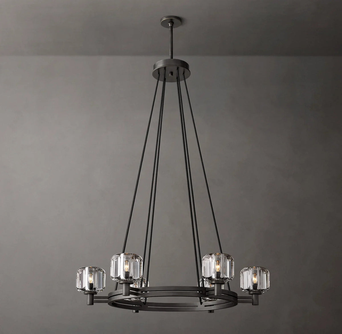Averion Round Glass Chandelier 24"/36"/48"/60"
