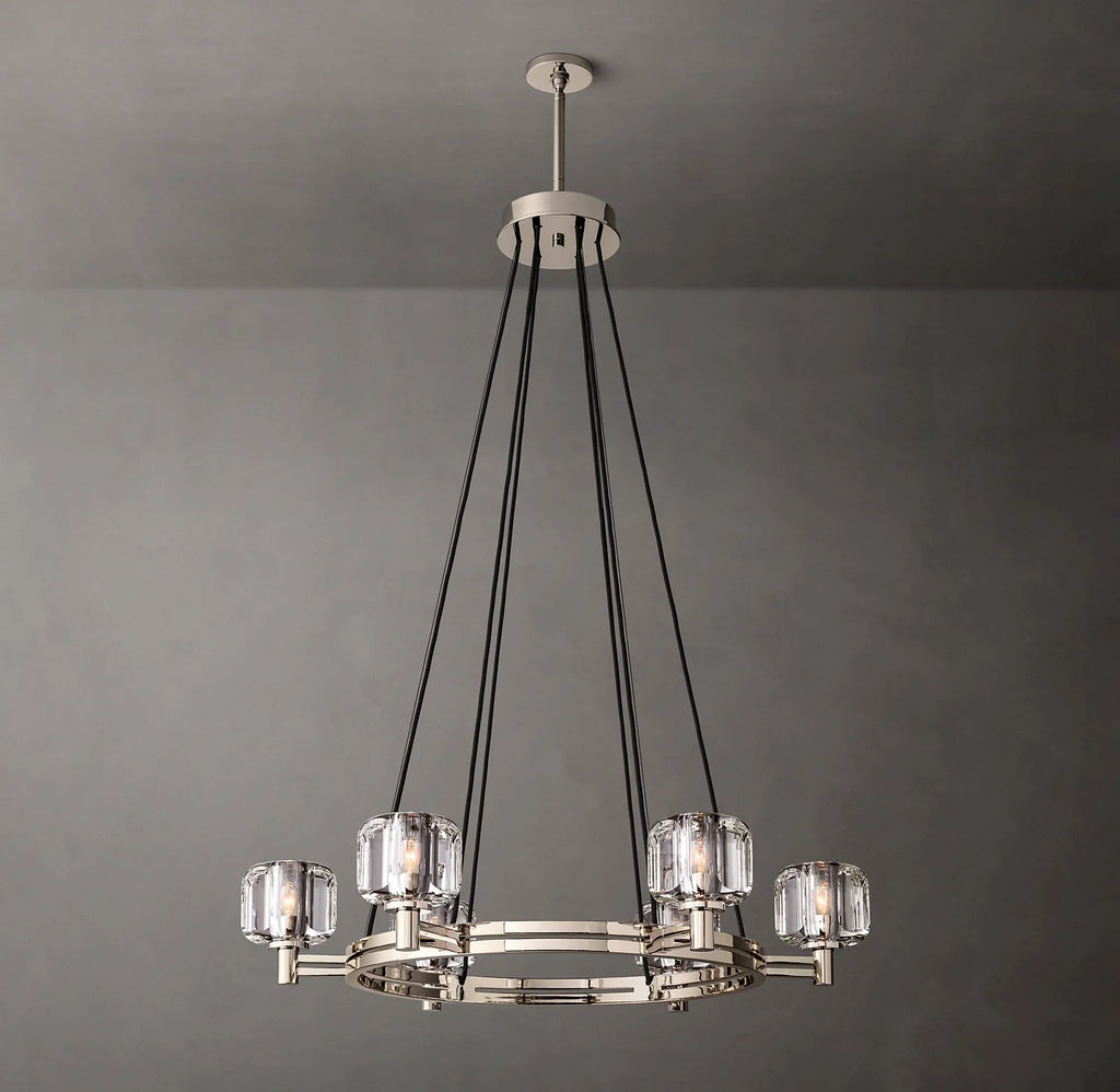 Averion Round Glass Chandelier 24"/36"/48"/60"