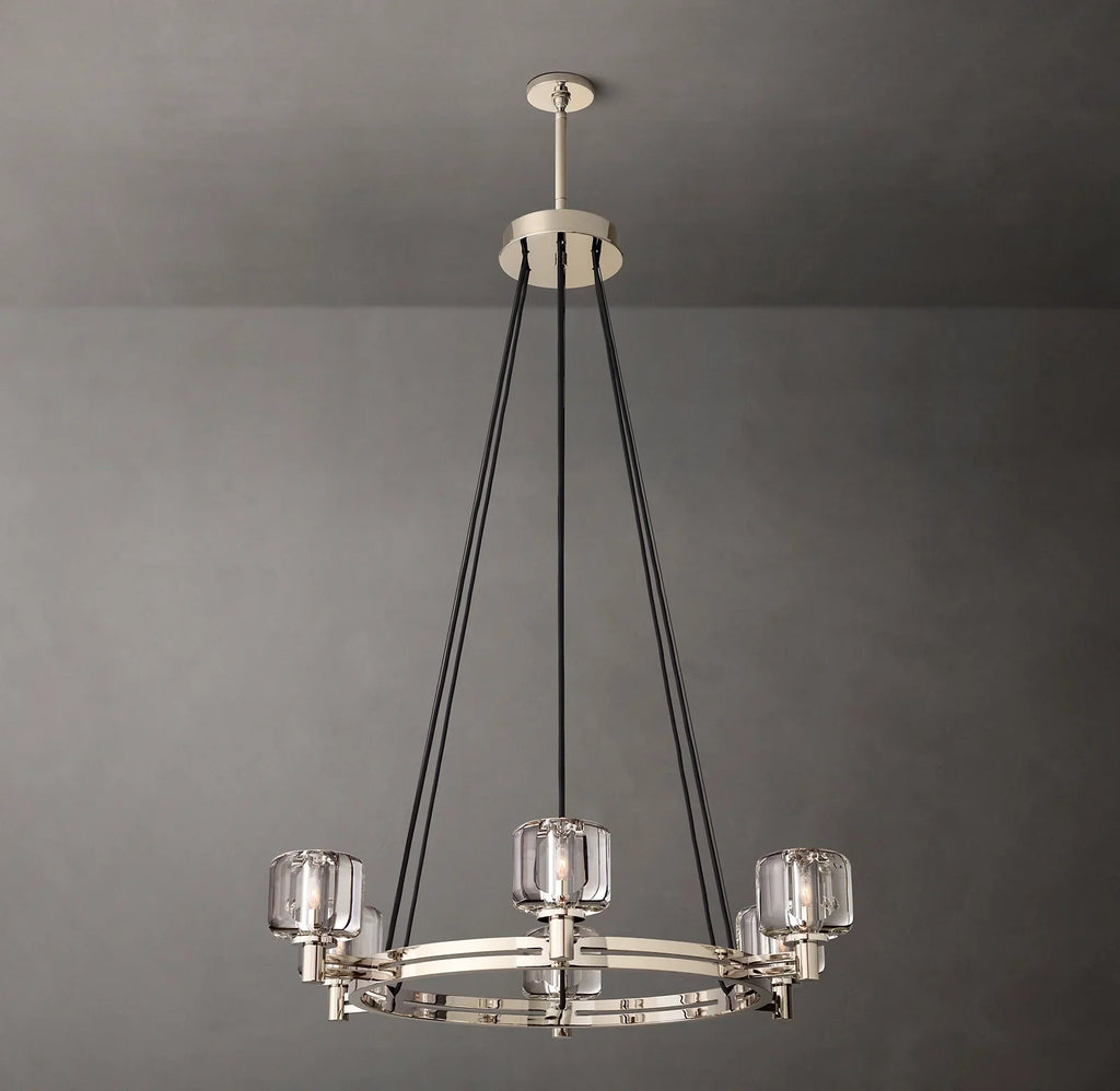 Averion Round Glass Chandelier 24"/36"/48"/60"