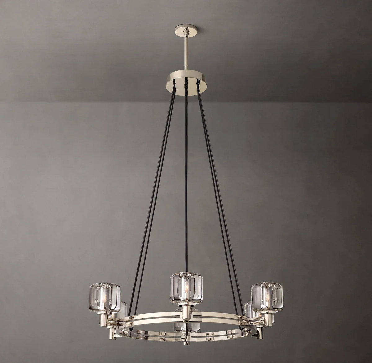 Averion Round Glass Chandelier 24"/36"/48"/60"
