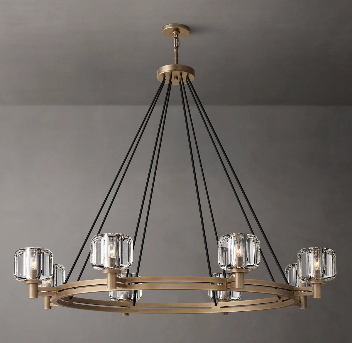 Averion Round Glass Chandelier 24"/36"/48"/60"