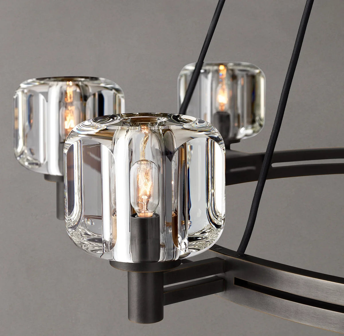 Averion Round Glass Chandelier 24"/36"/48"/60"