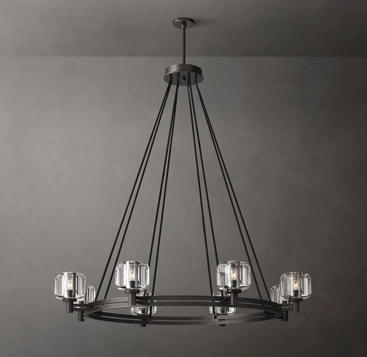 Averion Round Glass Chandelier 24"/36"/48"/60"