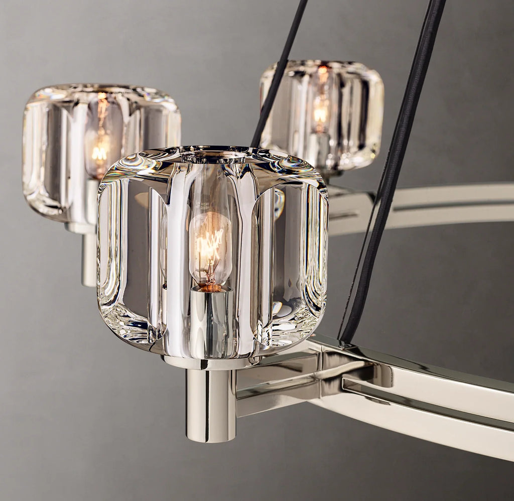 Averion Round Glass Chandelier 24"/36"/48"/60"