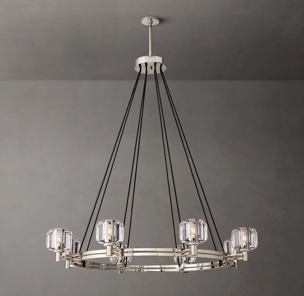 Averion Round Glass Chandelier 24"/36"/48"/60"