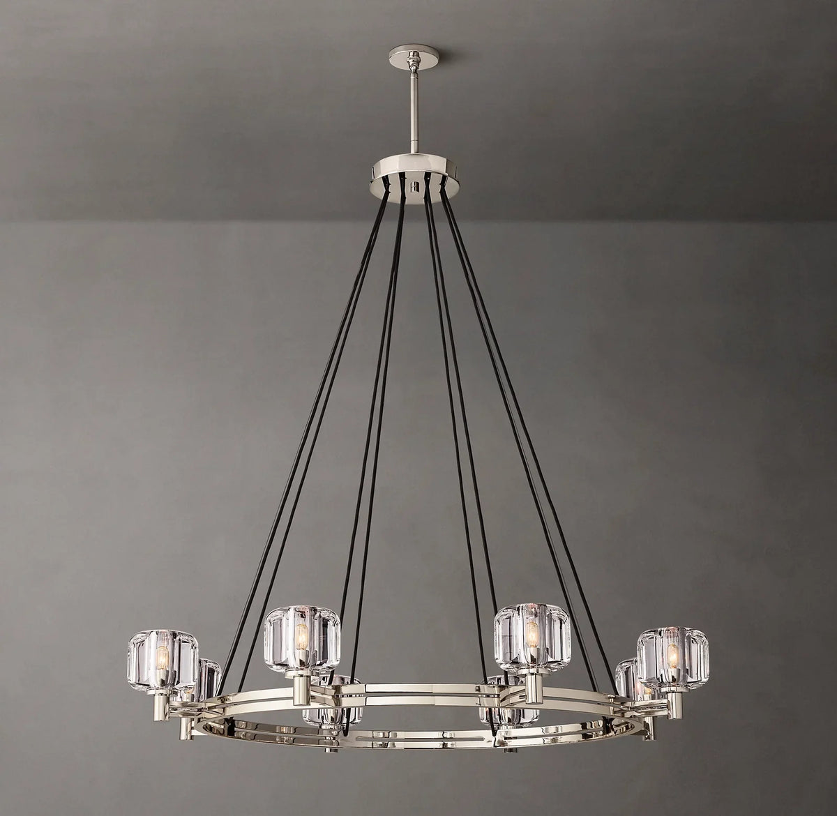 Averion Round Glass Chandelier 24"/36"/48"/60"