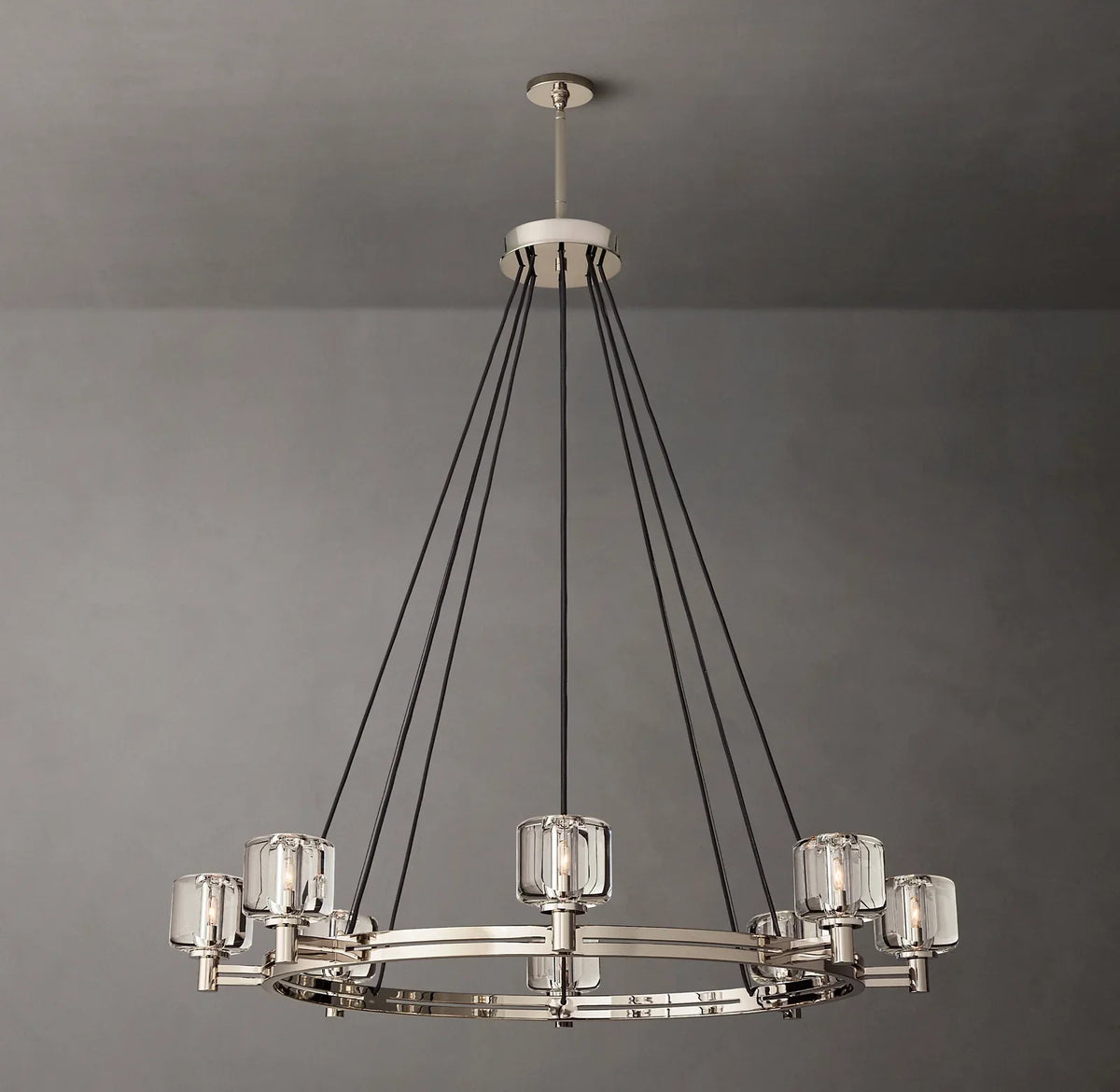 Averion Round Glass Chandelier 24"/36"/48"/60"