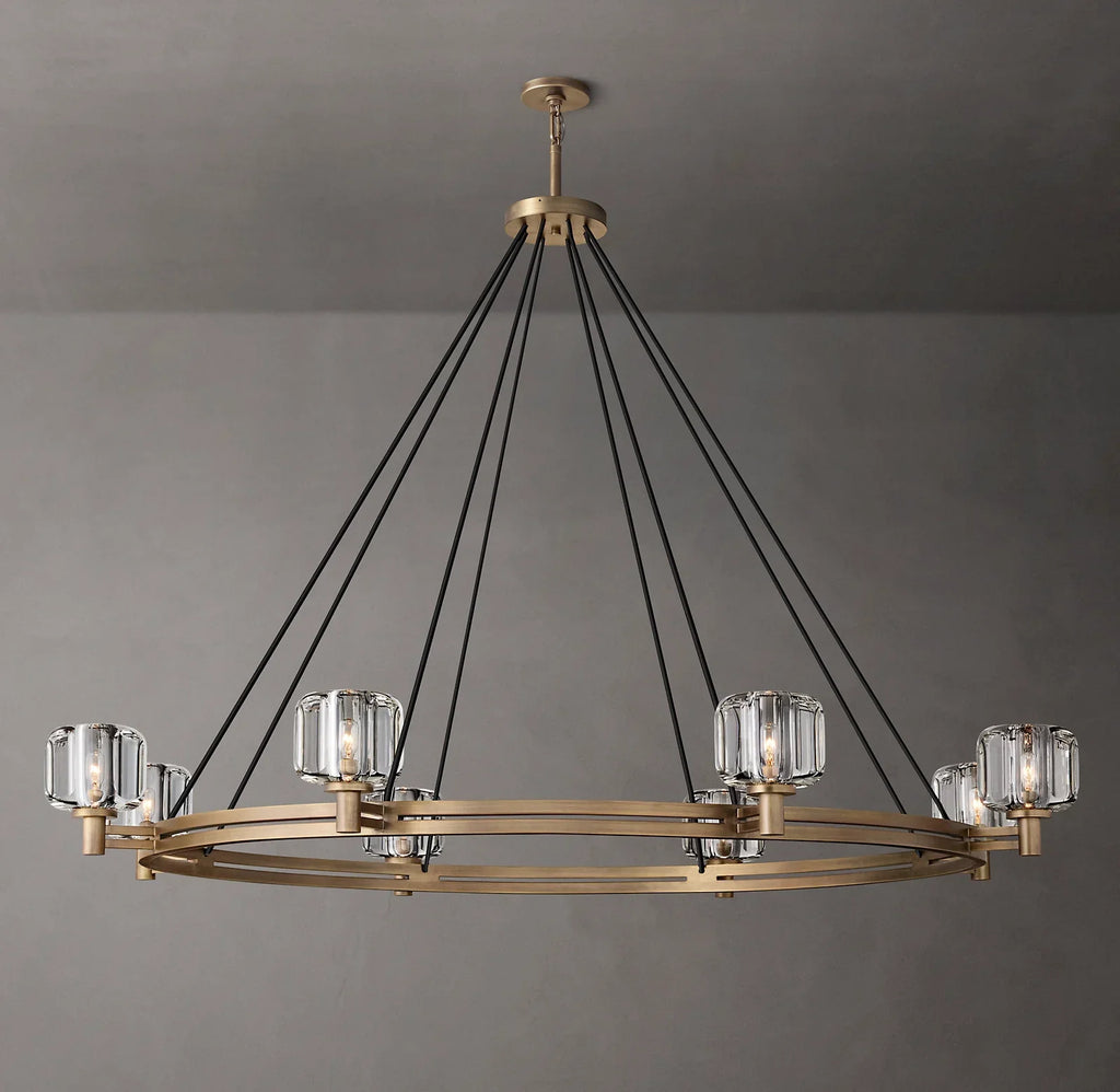 Averion Round Glass Chandelier 24"/36"/48"/60"