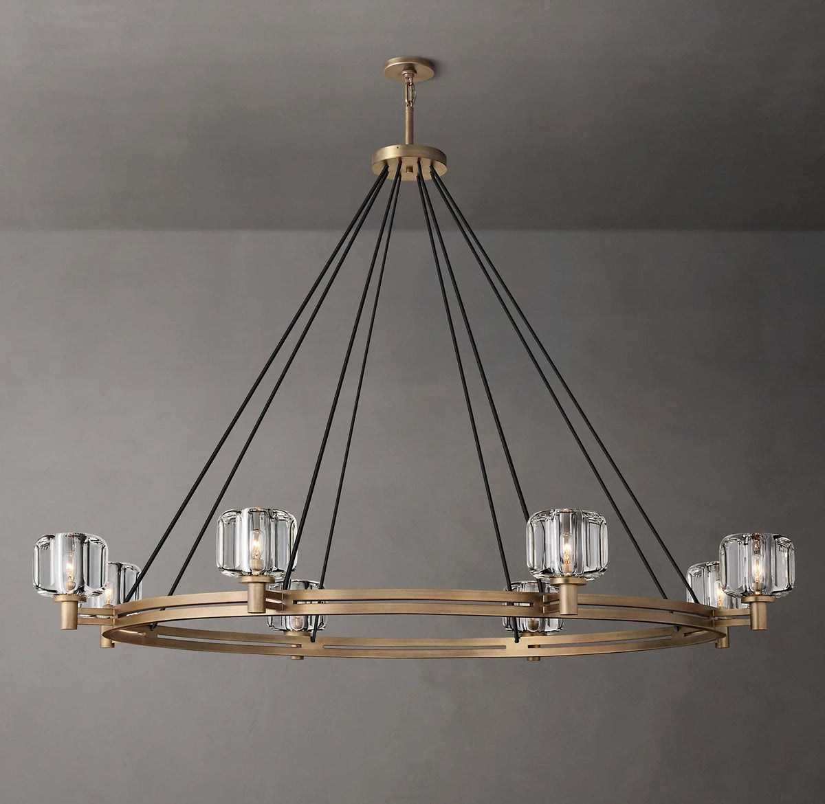 Averion Round Glass Chandelier 24"/36"/48"/60"