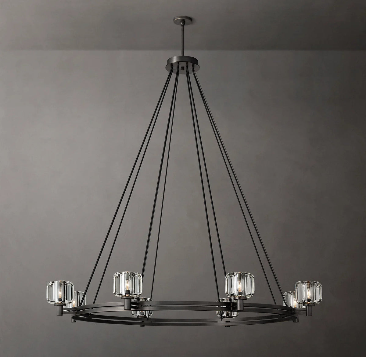 Averion Round Glass Chandelier 24"/36"/48"/60"