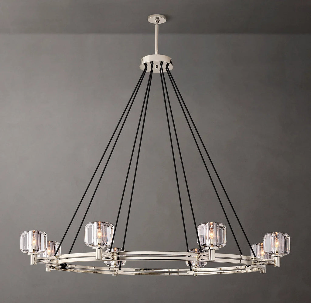Averion Round Glass Chandelier 24"/36"/48"/60"