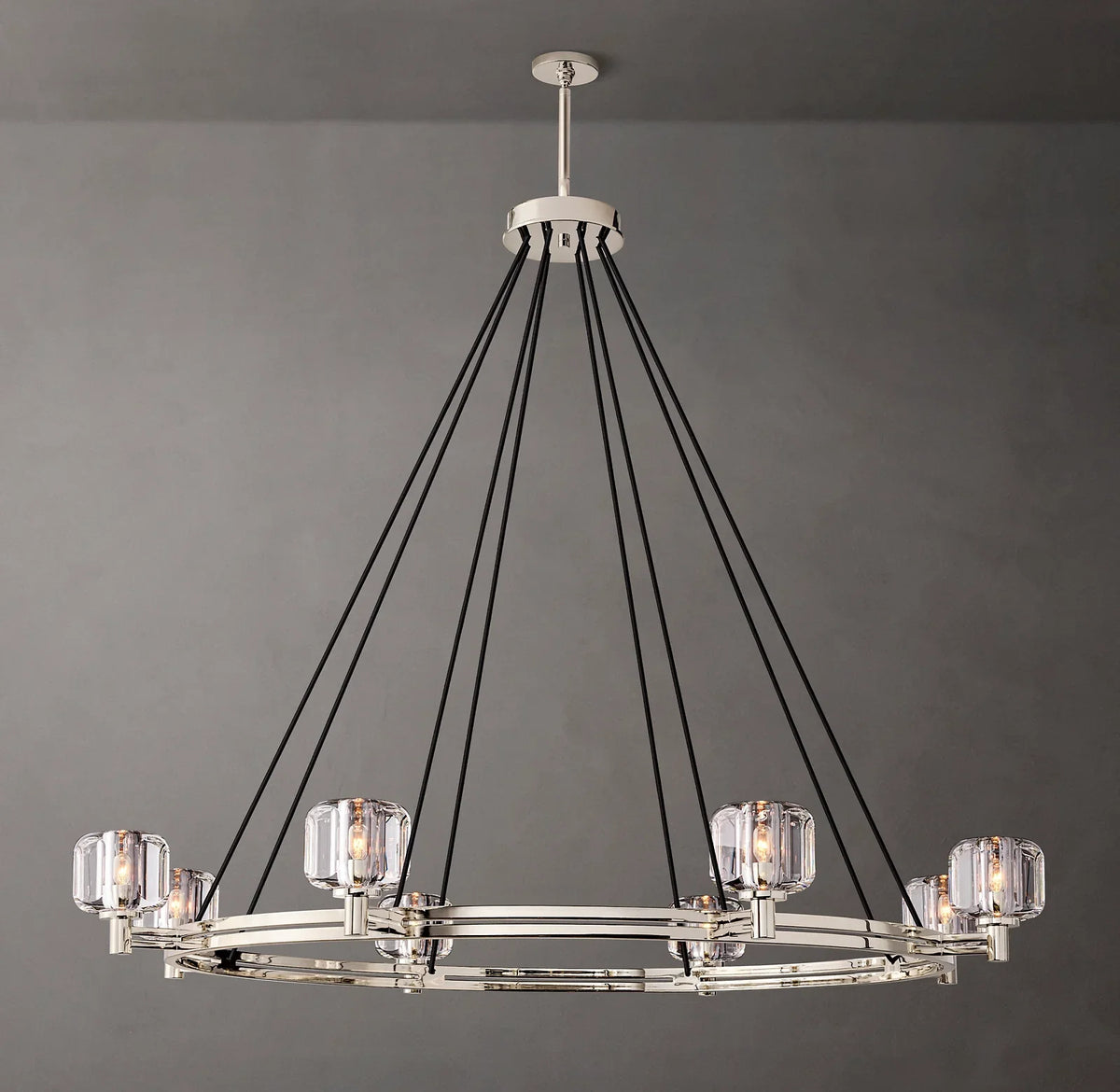 Averion Round Glass Chandelier 24"/36"/48"/60"