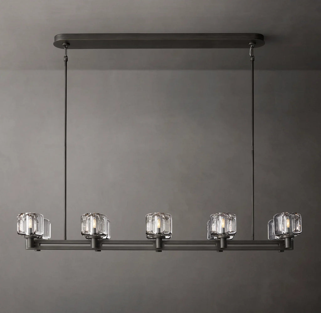 Averion 54″/72″ Double Linear Glass Chandelier