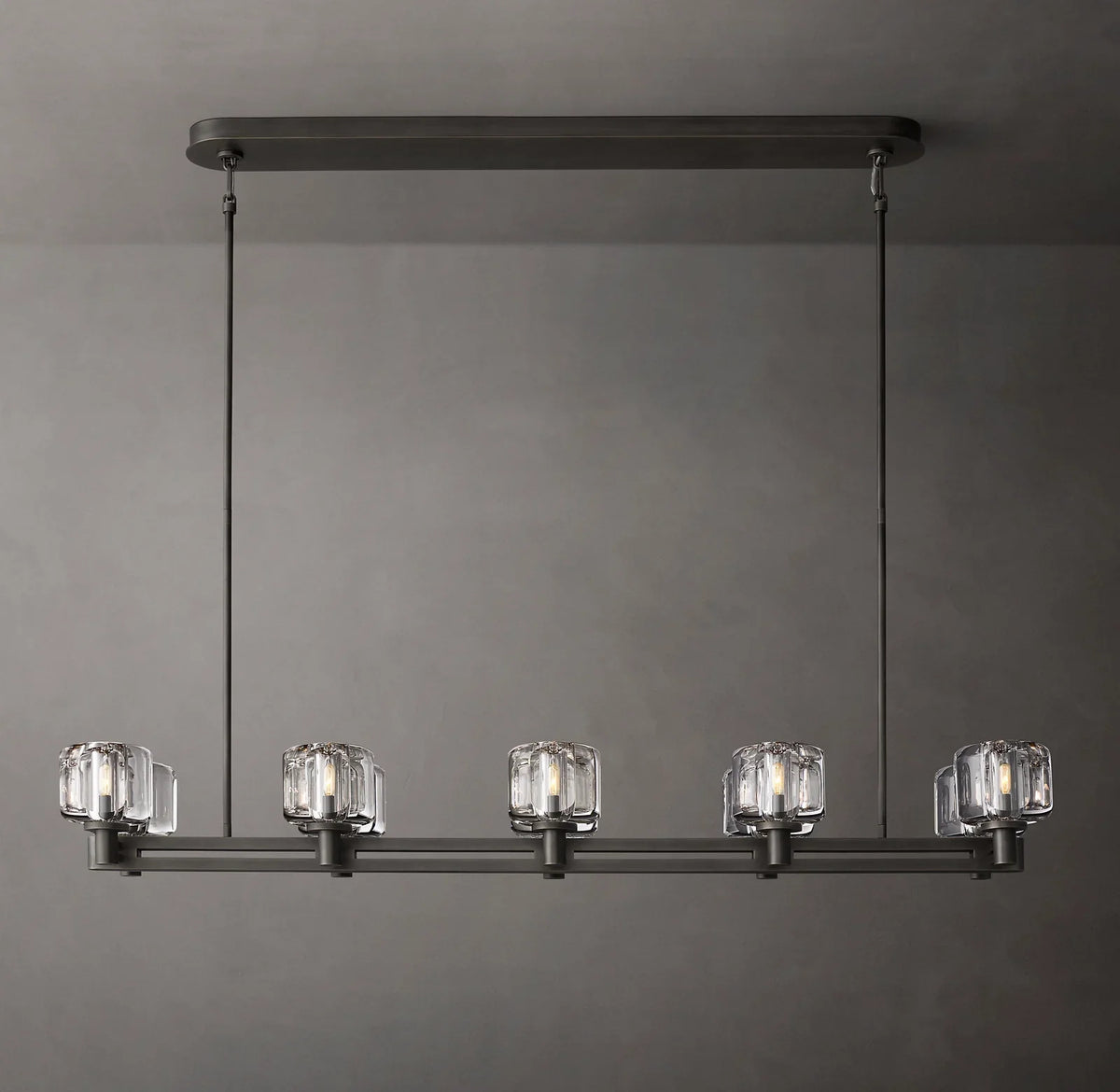 Averion 54″/72″ Double Linear Glass Chandelier