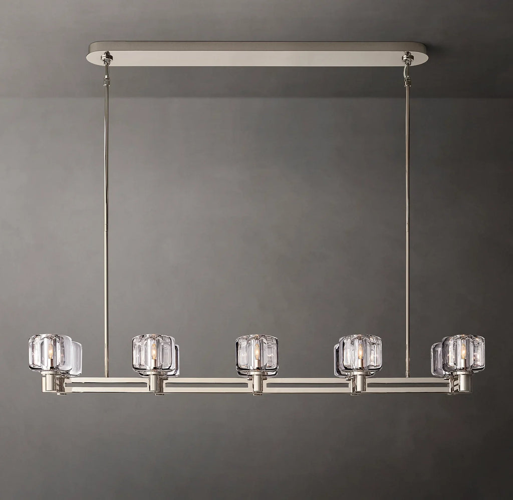 Averion 54″/72″ Double Linear Glass Chandelier