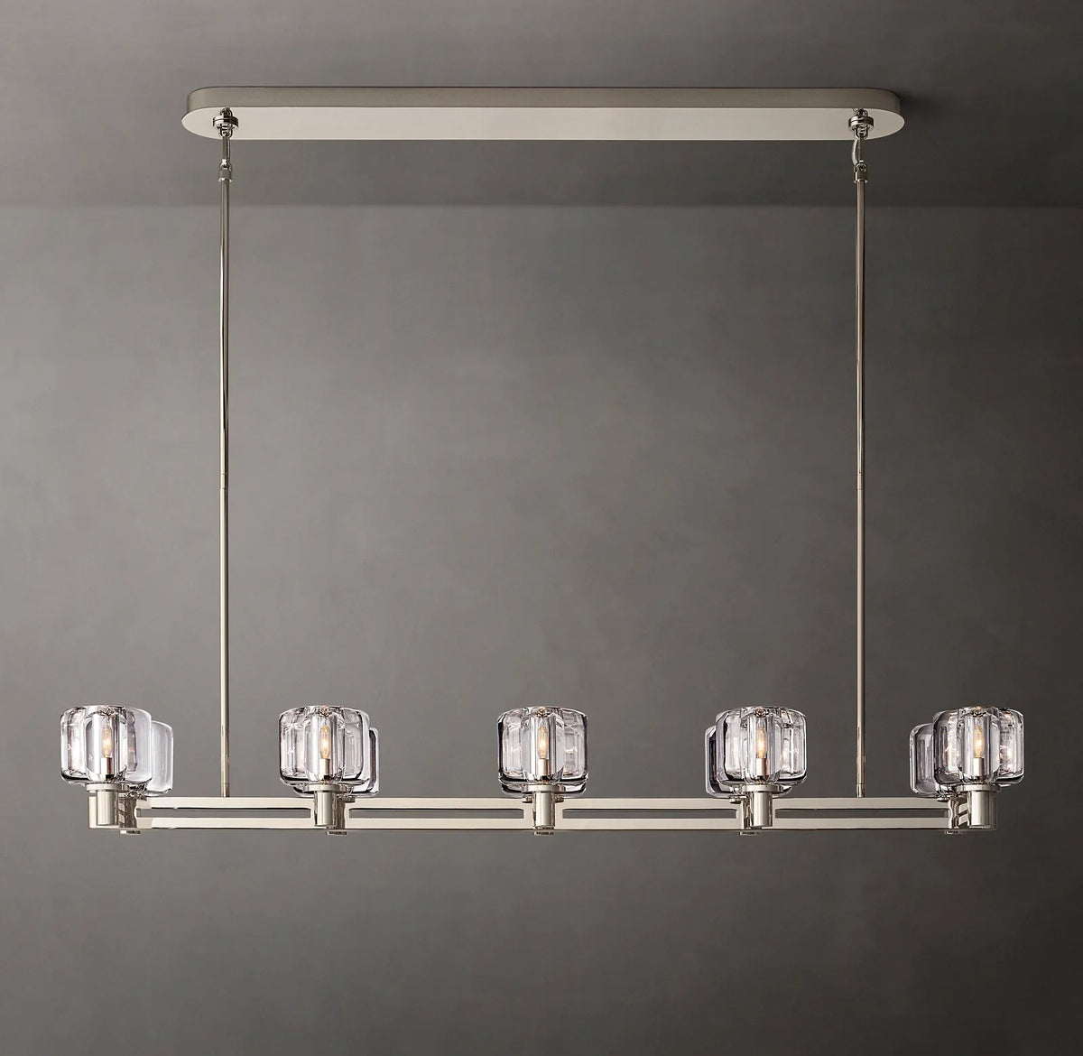 Averion 54″/72″ Double Linear Glass Chandelier