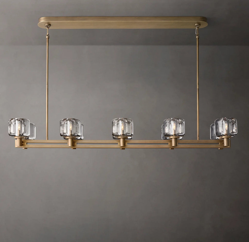 Averion 54″/72″ Double Linear Glass Chandelier