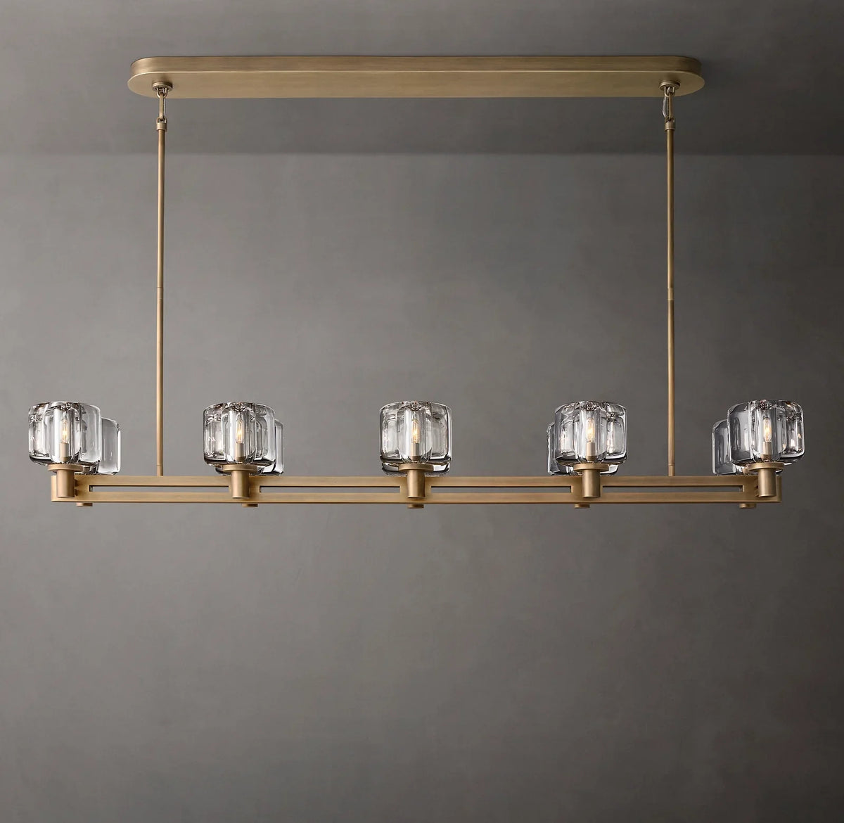 Averion 54″/72″ Double Linear Glass Chandelier