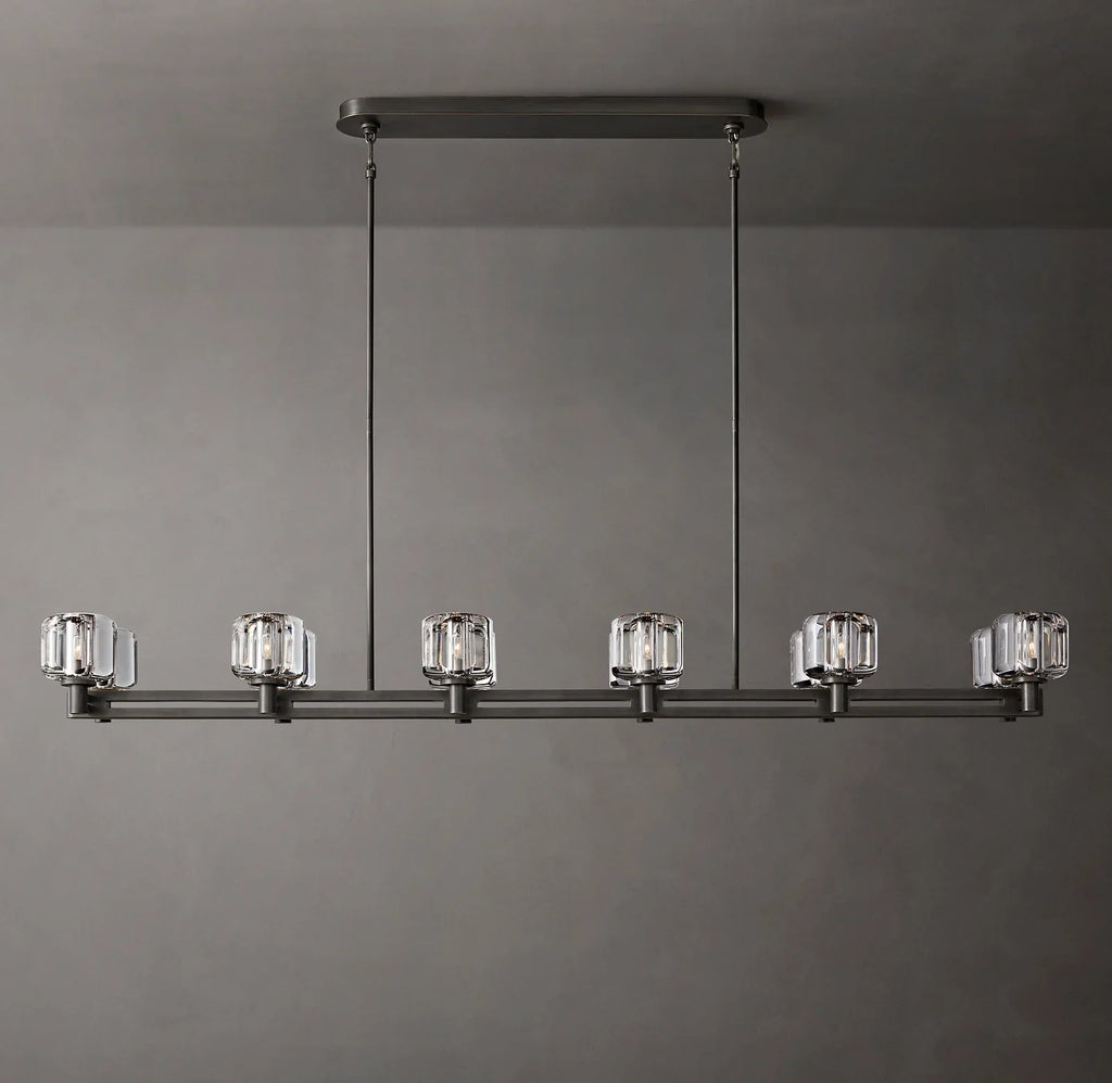 Averion 54″/72″ Double Linear Glass Chandelier