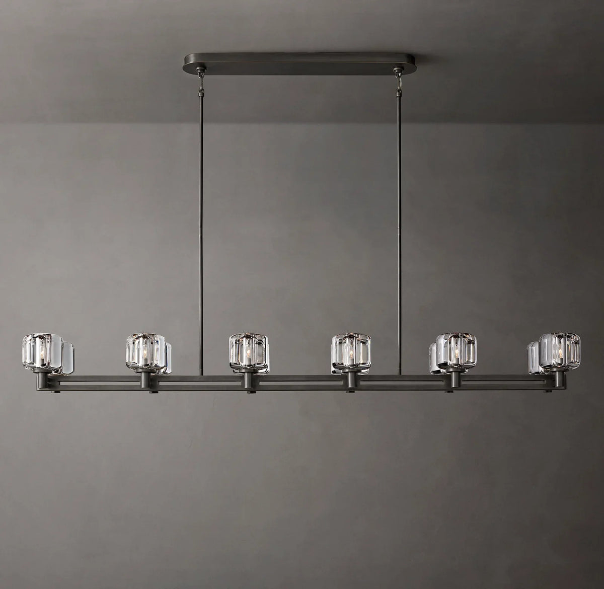 Averion 54″/72″ Double Linear Glass Chandelier
