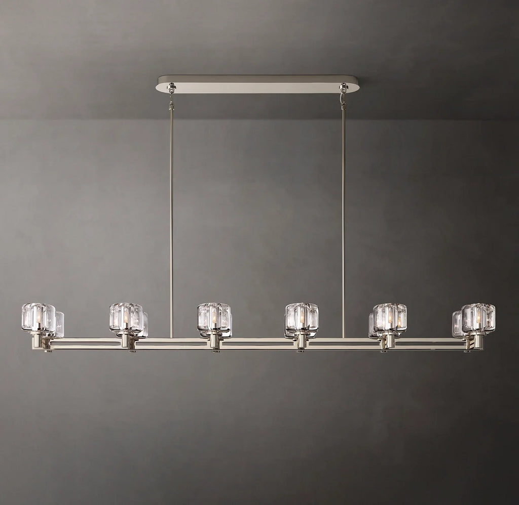 Averion 54″/72″ Double Linear Glass Chandelier