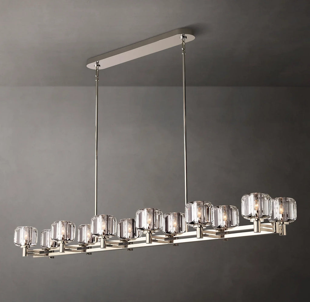Averion 54″/72″ Double Linear Glass Chandelier