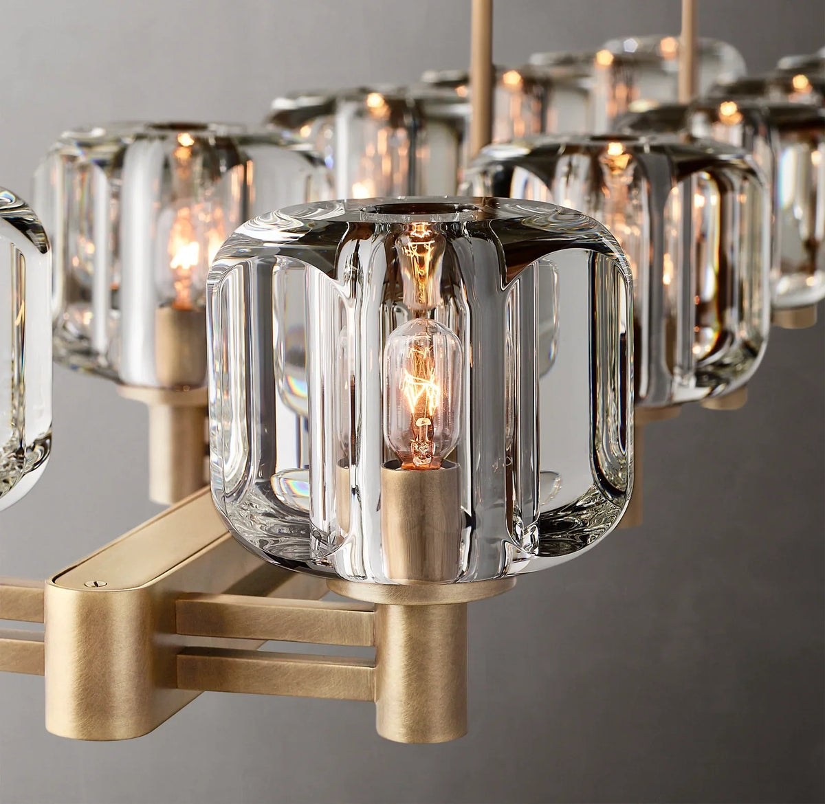 Averion 54″/72″ Double Linear Glass Chandelier