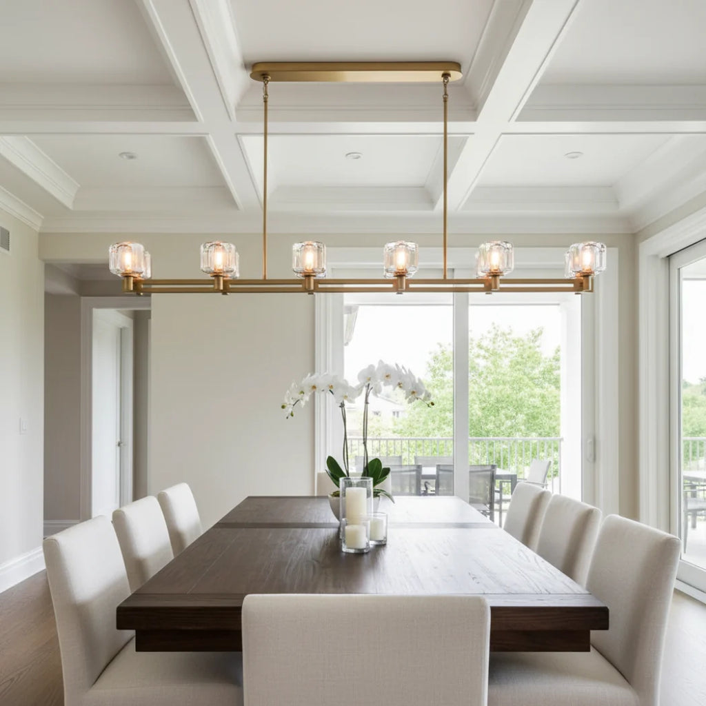 Averion 54″/72″ Double Linear Glass Chandelier