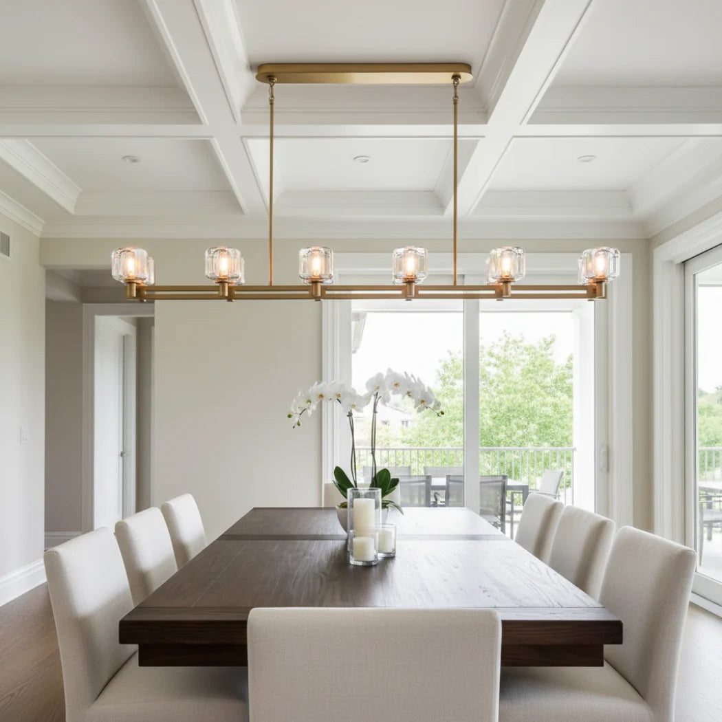 Averion 54″/72″ Double Linear Glass Chandelier